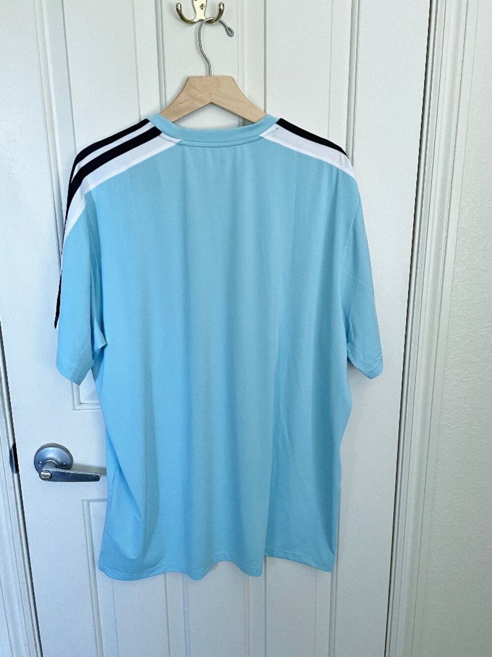 NEW Adidas Men's 3-Stripe Active Tee XL NWT Ice Blue - Picture 9 of 9